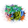 Tiger Regenbogen Bunt Tiere