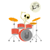 Skeleton Drummer Halloween Gift