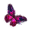 Butterfly Pink bright glowing