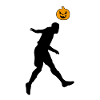 Halloween soccer player header