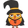 Halloween Eule Zauberer Hexe