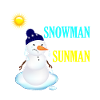 Snowman in the sun