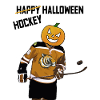 Hockey Halloween pumpkin design