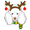 Puddelhund Xmas Rensdyr Horn Hund Lover Jul