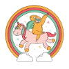 Faultier Einhorn Bunt