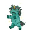 Halloween Zombie Einhorn