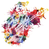 Abstrakt Gitarre Kunst