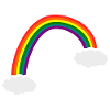 Rainbow clouds