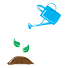 Garden plants pour