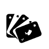 Spielkarten schwarz-weiß