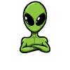 UFO Alien Ausserirdrischer Alienkopf Geschenk