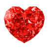 Red heart ruby gift idea