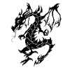 Dragon in black