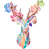 Cerf fleuri