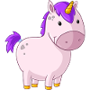 Dickes Comic Einhorn