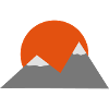 Sunset behind mountain
