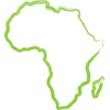 Grøn Afrika Gave Idee omrids kort afrikansk