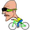 Vieil homme sur le vélo