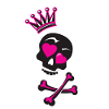 Totenkopf mit Krone