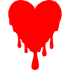 dripping heart