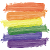 Rainbow Paint Brushes (Strokes)