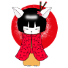 Petit chat Geisha japonais