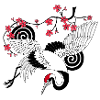 Crane bird of luck