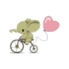 Bicycling elephant