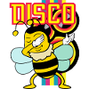 Retro Vintage Dabbing Dab Disco Party Bee Dyr