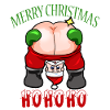 Naughty Santa's butt