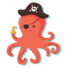 Pirate Octopus T-Shirt / A Pirate Squid