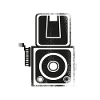 Camera stencil black gift