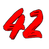 42 - red popart numbers