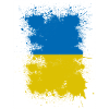 Ukraine Flagge Farbfleck Kunst