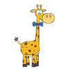Girafe en noeud papillon