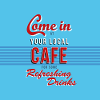 Cafe refreshing drinks plate / poster