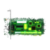 PCB card glowing bright