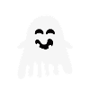 Laughing Ghost – Minimalistisk Halloween