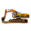 Excavator construction site