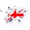 England Flagge Farbklecks