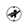 LOGO superhero black silhouette