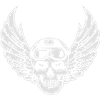biker skull wings uk