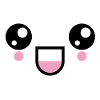 Kawaii visage de rire visage émoticône émoticône visage