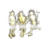 Skeleton bones Halloween glowing bright