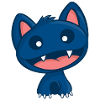 Cute monster motif