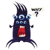 Funny Why Doodle character
