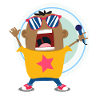 Singer Superstar Doodle Art