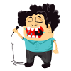 Karaoke singer doodle art