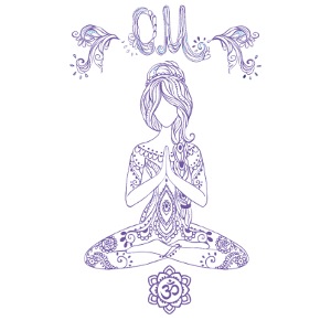 Chica de yoga Hippie Boho Style OM