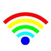 Regenbogen WLAN bunt
